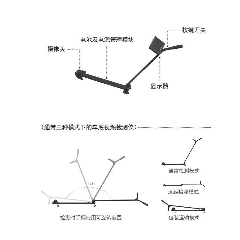 智能手持式车底视频检查系统