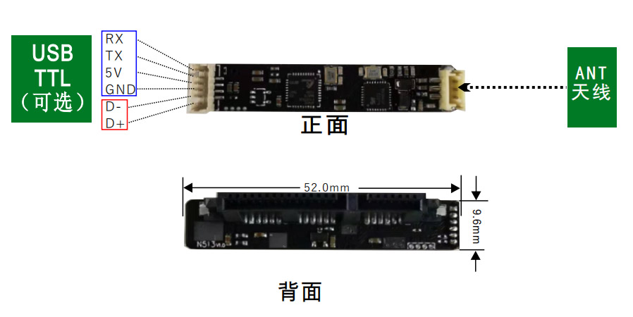 博雅英杰N513内置身份证阅读器模组线序图