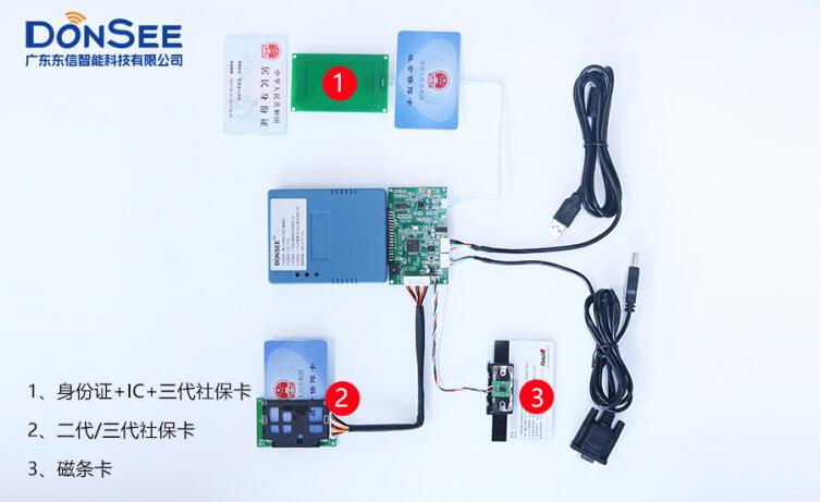 EST-J13X多功能身份证社保卡读卡器模组